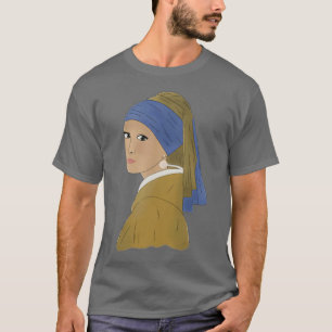 Camiseta Chica con un viaje de perla redibujado