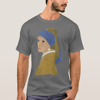 Camiseta Chica con un viaje de perla redibujado