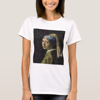 Camiseta Chica Con Una Parodia De Bella Artes De Fresas