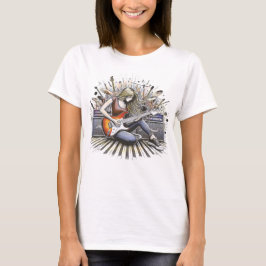 Camiseta Chica con vibraciones musicales