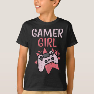 Camiseta Chica Controlador de juegos rosa mujeres de videoj
