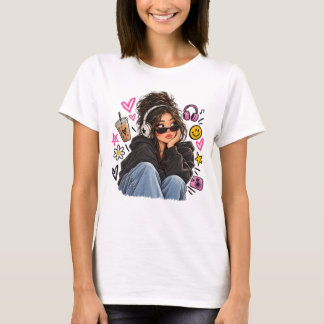 Camiseta Chica Cool - Chica Estética Y2K