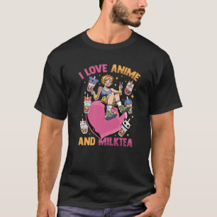 Camiseta Chica Corazón Kawaii Cute - Amo El Ánime Y El Té L