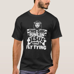 Camiseta Chica Corre Sobre Jesús Y Amarrado De Moscas