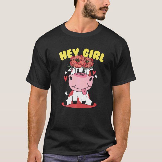 Camiseta Chica Cow Cute Farm Animal Granjero Ganadero Mujer (Anverso)