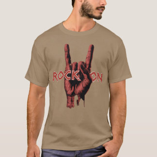 Camiseta Chica cuernos de heavy metal Rock On