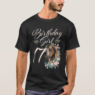 Camiseta Chica cumple 17 años caballo  17 años Cumpleaños