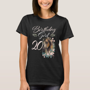 Camiseta Chica Cumpleaños 20 Caballo 20 Años Cumpleaños