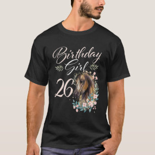 Camiseta Chica Cumpleaños 26 Caballo 26 Años Bday