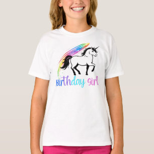 Camiseta Chica Cumpleaños Arcoíris Unicornio
