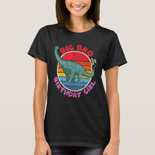 Camiseta Chica Cumpleaños I Big Bro I Brachiosaurus I Famil