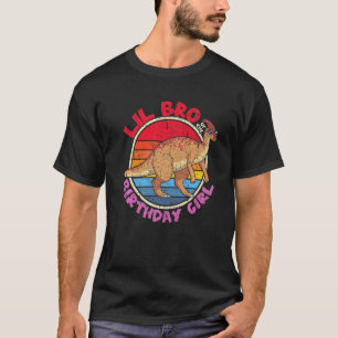 Camiseta Chica Cumpleaños I Lil Bro I Parasaurolophus I Fam