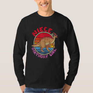 Camiseta Chica Cumpleaños I Niece I Parasaurolophus I Famil