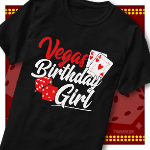 Camiseta Chica Cumpleaños Vegas Casino Cartas Dados Grupo d