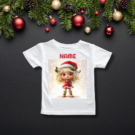 Camiseta Chica curado en Navidades clásicos con NOMBRE PERS