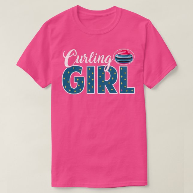 Camiseta chica curling gracioso (Diseño del anverso)