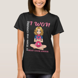 Camiseta Chica Cute 17 Años Y Contando Que Gané Cance De Ma