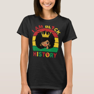 Camiseta Chica Cute Black Qeen Con Corazón De Pelo Afro Puf