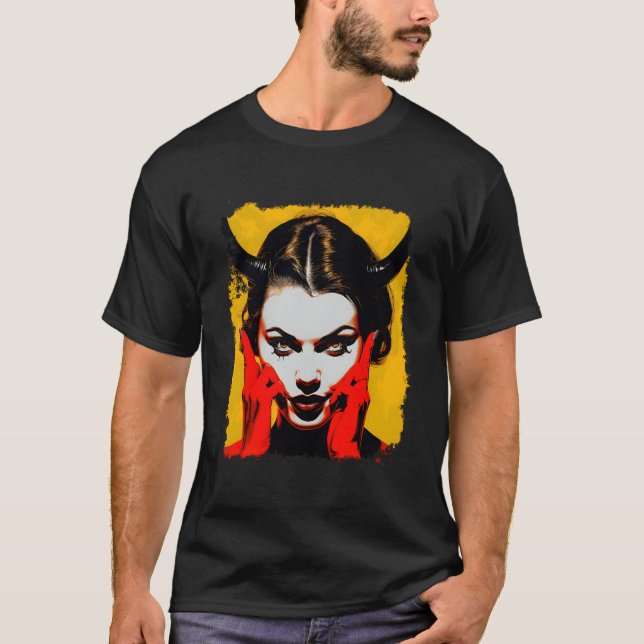 Camiseta Chica Cute Devil Horns (Anverso)