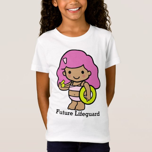 Camiseta Chica Cute futuro salvavidas con salvavidas (Anverso)