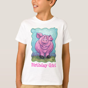 Camiseta Chica Cute Pig Birthday