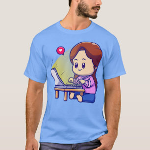 Camiseta Chica Cuto Trabajando En El Personalizado De Portá