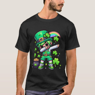 Camiseta Chica Dabbing Duende Día de San Patricio Lluvia de