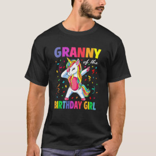 Camiseta Chica Dabbing Un: Abuela de fiesta de cumpleaños e