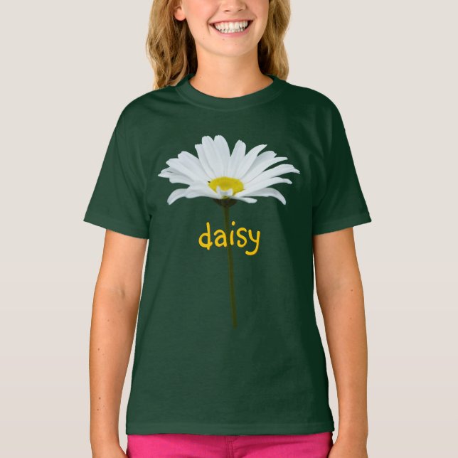 Camiseta chica Daisy Personalizado Orgánico Camisa (Anverso)