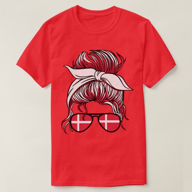 Camiseta Chica danesa chicas de fútbol Danmark mujeres D (Diseño del anverso)