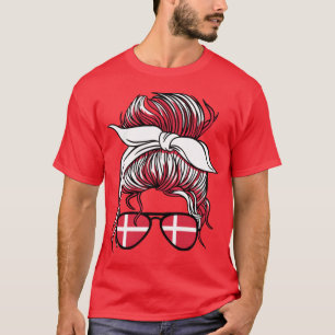 Camiseta Chica danesa chicas de fútbol Danmark mujeres D
