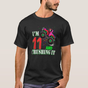 Camiseta chica de 11 años Camión Monstruo de cumpleaños Cam
