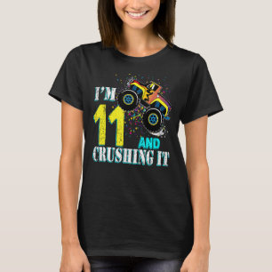 Camiseta chica de 11 años Camión Monstruo de cumpleaños Cam