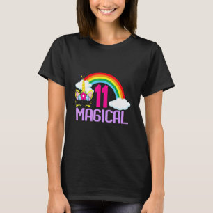 Camiseta chica de 11 años Magical Unicornio 11º cumpleaños