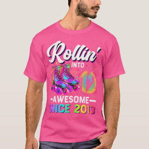 Camiseta Chica de 12 años cumpleaños Patinaje en patines de