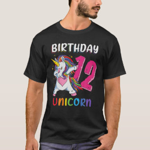 Camiseta chica De 12 Años Dabbing Unicorn 12º Cumpleaños Na
