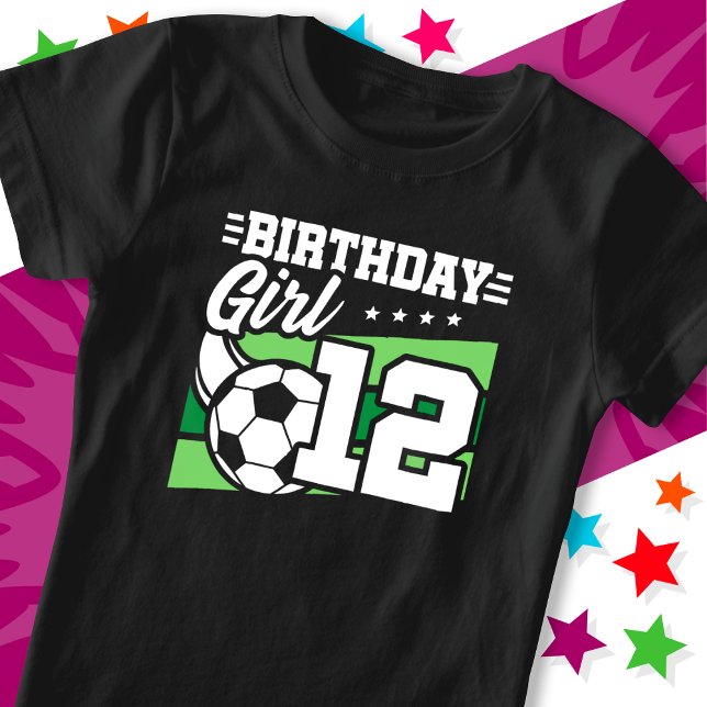 Camiseta chica de 12 años en el fútbol 12 de cumpleaños (Subido por el creador)