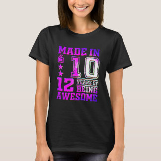 Camiseta chica De 12 Años Por 12º Chica De Cumpleaños Nacid
