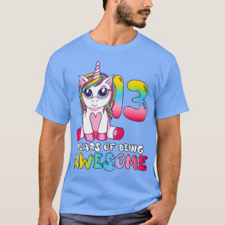 Camiseta chica de 13 años de edad de unicornio
