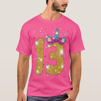 Camiseta chica de 13 años Trece 13 años Unicornio