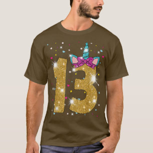 Camiseta chica de 13 años Trece 13 años Unicornio 1