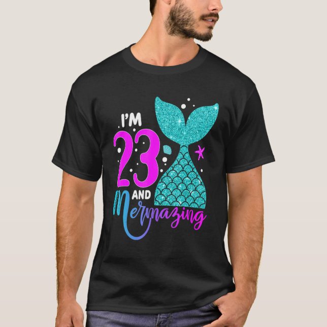 Camiseta chica de 23 años Segunda Sirenita de cumpleaños nú (Anverso)