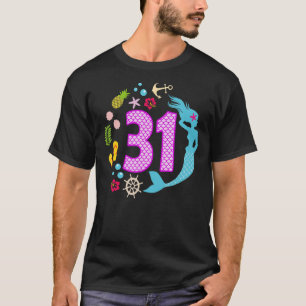 Camiseta chica de 31 años Segunda sirena de cumpleaños núme