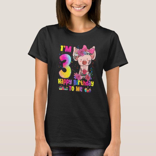 Camiseta chica de 3 años impresionante princesa cute pig 3B (Anverso)