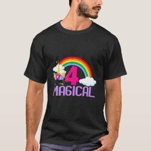 Camiseta chica De 4 Años Magica Unicornio 44 Años