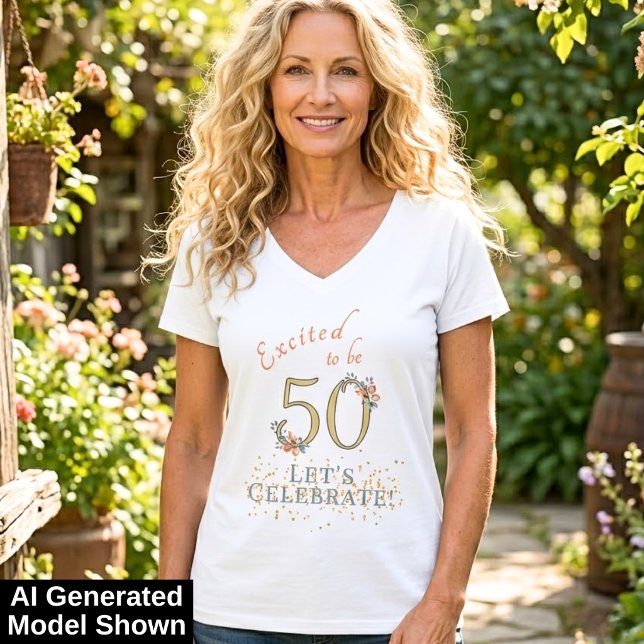 Camiseta Chica de 50 Cumpleaños Boho Otoño Personalizable (Subido por el creador)