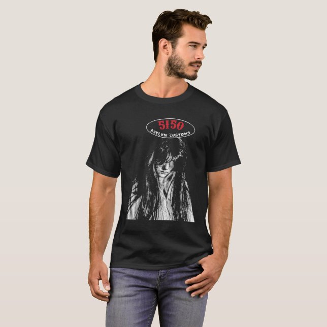Camiseta Chica de 5150 aduanas del asilo (Anverso completo)