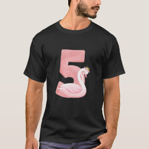 Camiseta Chica de 5 años de la princesa Swan de cumpleaños