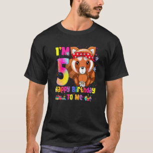 Camiseta chica de 5 años Princesa Panda Roja 5 Bir
