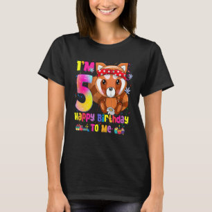 Camiseta chica de 5 años Princesa Panda Roja 5 Bir